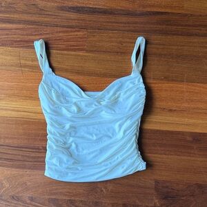 Meshki Women's Light White Ruched Top